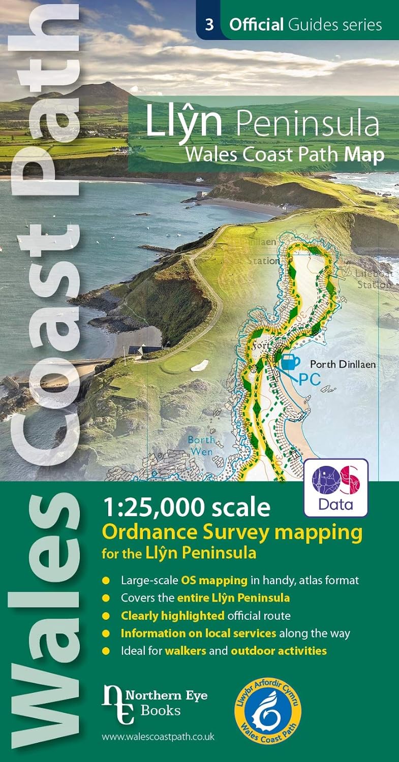 OS North Wales Coast Path Map - Llyn Peninsula