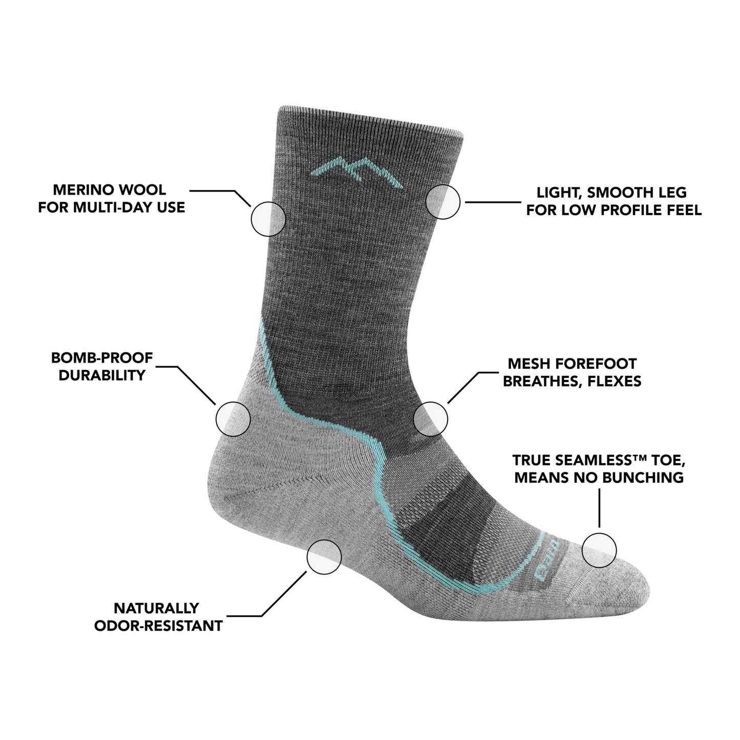 Women's Light Hiker Micro Crew Lightweight Sock