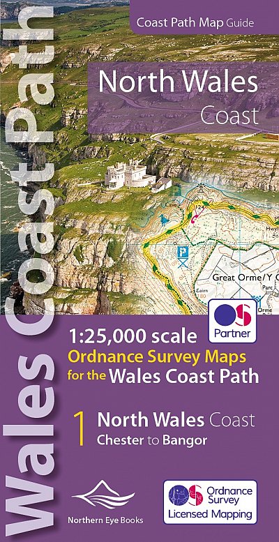 OS North Wales Coast Path Map - North Wales Coast
