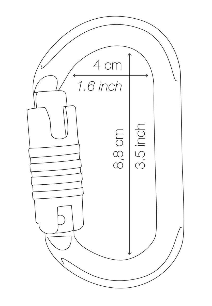 Oxan Steel Oval Carabiner