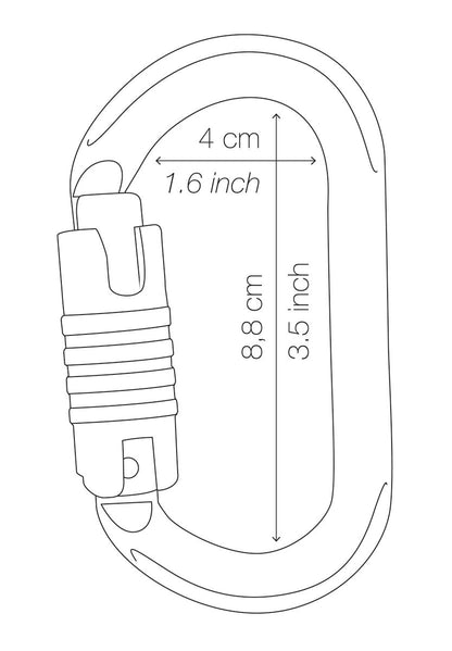 Oxan Steel Oval Carabiner