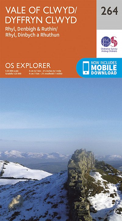 OS Explorer: Vale of Clwyd, Rhyl, Denbigh and Ruthin