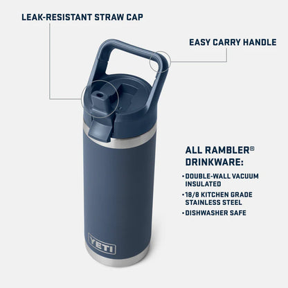 Rambler 18 Oz Colour Straw Bottle