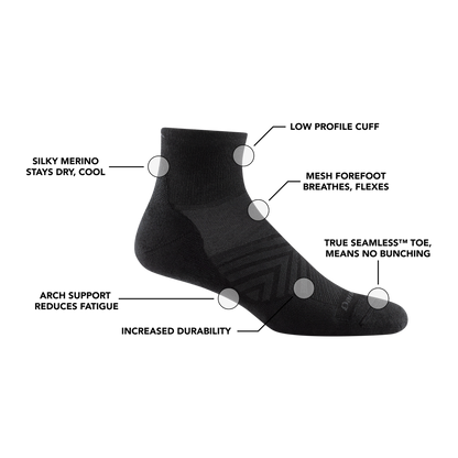 Men's Run Quarter Ultra-Lightweight Running Sock