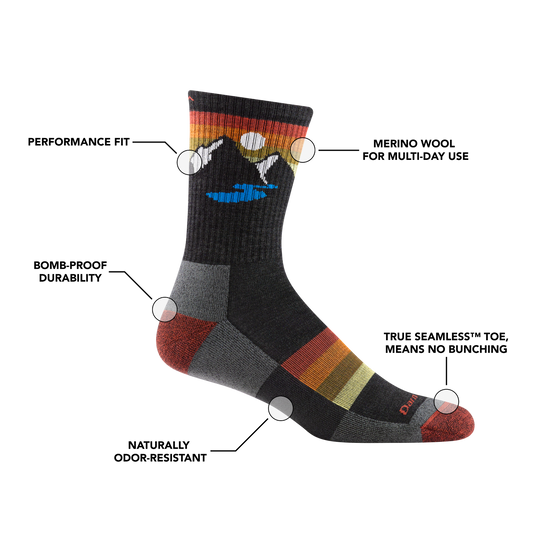 Men's Sunset Ridge Micro Crew Lightweight Hiking Sock